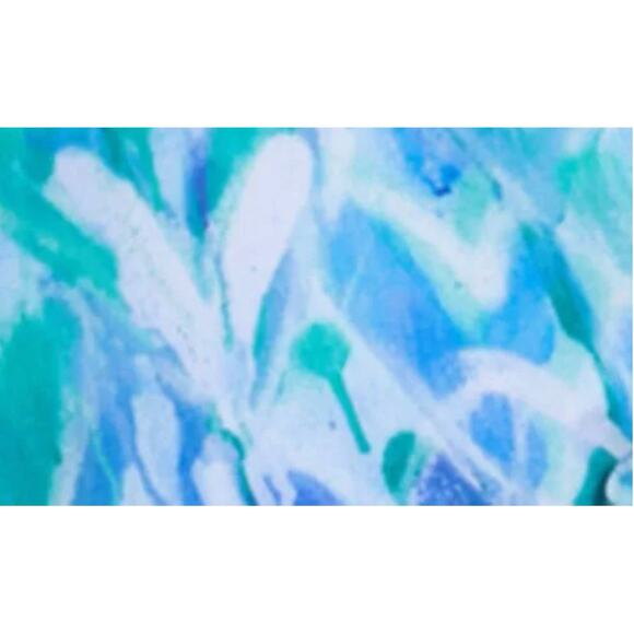 Splendid Graffiti Heart RSC Tie Front Bralete Bikini Top in Blue, Large - Picture 9 of 15